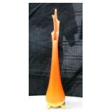 Vintage Blown Glass Vase - 17" Tall