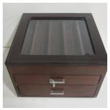Red Envelope Wood 2 Drawer Display Case