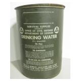 USA Civil Defense 17.5 Gallon Drinking Water Can