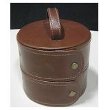 Wolf Designs Leather Jewelry Travel Case 4"
