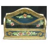 Vintage Hand Painted Wood Italian Desk Sorter Box