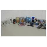 Assorted Shot Glasses, Souvenirs, Sunglasses, etc
