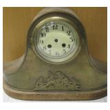 16"x11.25"x5" Brass Mantel Clock - No Mechanisms