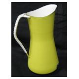 Vintage Dansk Designs Enamelware Yellow Pitcher