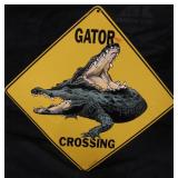 12" x 12" Metal Gator Crossing Sign