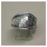 Antique Flatware Sterling Silver Ring - Cleaned