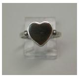 Sterling Silver & Tiger Eye Heart Shaped SW Ring