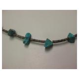Sterling Silver, Turquoise & Heishi Shell Necklace