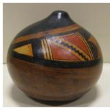 Prehistoric Hopi Design Hand Painted Gourd