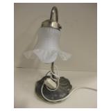 Vintage Lily Pad Base Lamp - Works