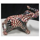 American Flag Elephant Statue 14" X 11"