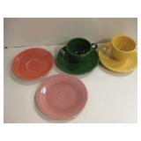 Lot Of Fiesta Plates & Tea Cups