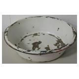 Vintage Enamel Basin-Many Holes 16.5" X 4.75"