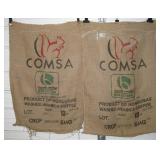 Lot Of 2 39" x 28"  COMSA Burlap Coffee Bags