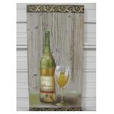 Hand Painted Wall Art On Board - 15.5" x 31.5"