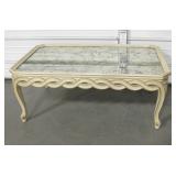 Vtg Mirror Topped Coffee Table - 41" x 25" x 16"
