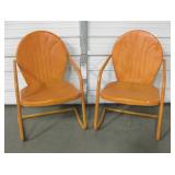 Pair Of Vintage Metal Lawn / Patio Chairs