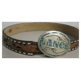 Western Leather "Lance" Belt & Buckle