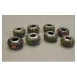 Lot Of 8 Sterling Silver Beads