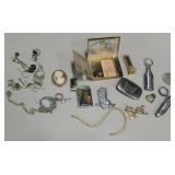 Asstd Jewelry, Lighter, Vtg Volupte Music Compact