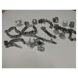 Box Lot Of Biker Jewelry