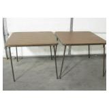 Lot Of 2 Vintage Card Tables w/ Folding Legs