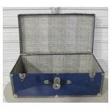 Blue Metal Trunk - 30" x 16" x 12.5"