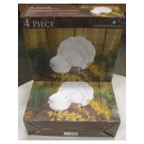 2 - NIB 4 Piece Embossed Dish Sets