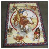 Western Style Throw Rug 39.5" x 59"