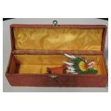 Chinese Dragon Stick in Red Case 12" long