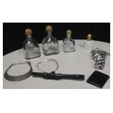 Box Lot Of Patron Bottles Scope Perfume Wallet