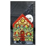8" Tall Hand Painted & Signed Brick Door Stop