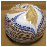 Vintage Glass Paperweight - Signed