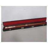 20 Ounce Wood & Faux Ivory Pool Cue w/ Hard Case
