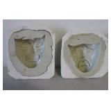 Molds For Comedy / Tragedy Masks 5" x 5"