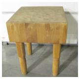 Vintage Wood Butcher Block Table