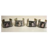 Lot of 4 Abalone Bracelets