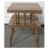 18"x18"x24" Tall 2 Tier Side Table