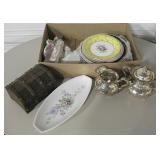Box Lot of Vintage/Antique Glassware, Jewelry Box