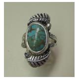 Sterling Silver & Utah Spiderweb Turquoise SW Ring