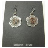 Vintage Sterling Silver & Copper SW Earrings