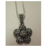 Sterling Silver & Marcasite Necklace