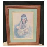 Framed Marjorie Anderson Native American Print