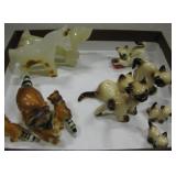 Ceramic / Stone Dog, Cats, Raccoons & Horse