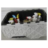 Tub w/ Armorall, Lamp Fuel, Cleaners, Twine, etc..