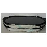 10 Vintage Black Silex Buffet Trays w/ Handles