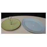 Vintage Stangl Tidbit Tray & Lu-Ray Oval Platter