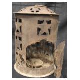 Rustic Metal Patio Candle Lamp - 7.5" Tall