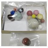 Lot of Odd-Shaped, Pottery, & Handmade Marbles