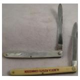 Lot Of 2 Vintage Fruit Knives